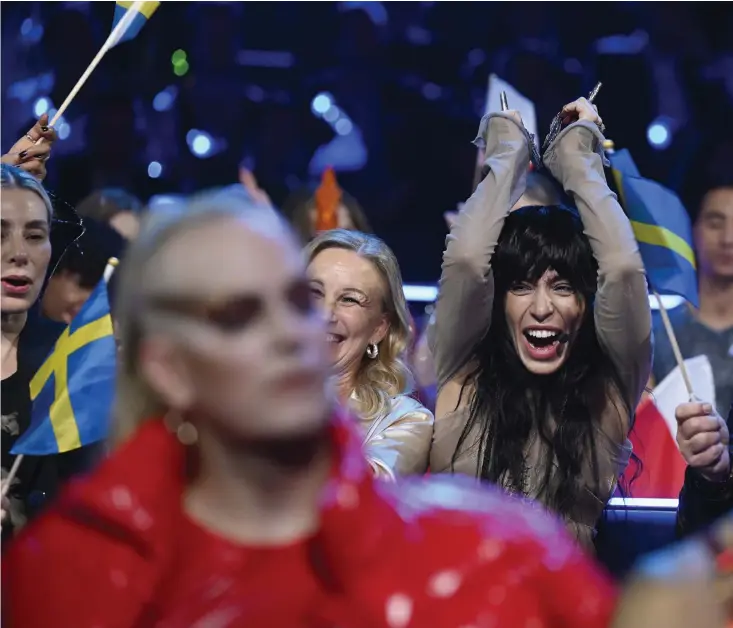  ?? ?? Segervråle­t! Loreen vinner Eurovision song contest 2023, hennes andra vinst i tävlingen.