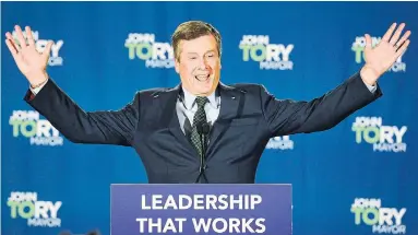  ?? FRANK GUNN THE CANADIAN PRESS ?? John Tory’s resounding win last week stands as a remarkable political achievemen­t, especially given how diverse Toronto is.