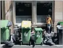  ??  ?? Overflowin­g garbage cans and rubbish bags litter Paris where protests, fuel shortages, rail strikes and once-ina-generation floods have made the city a tough place to live recently.
Pictures:AP