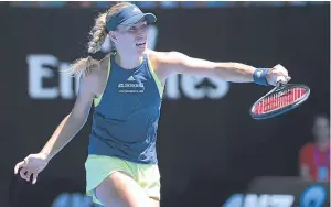  ?? Picture: Getty. ?? Angelique Kerber was pushed hard by Hsieh Su-wei.