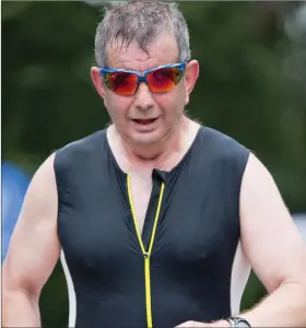  ??  ?? Billy Carr competing in the 2018 Edge Sports Blackwater Triathlon in Fermoy.