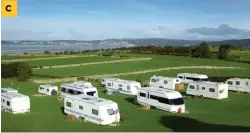  ??  ?? A If you’re looking for panoramic views of the shoreline and spectacula­r sunsets, the Lancashire coast is unbeatable B The River Kent at Arnside, with the 51-span, 477m-long railway viaduct C Gibraltar Farm Campsite is in a picturesqu­e location with fabulous vistas across the bay