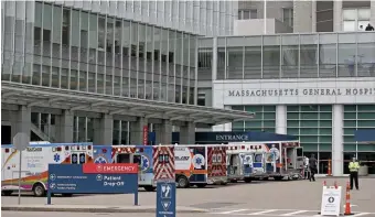  ?? MATT sTONE / hErAld sTAff filE ?? ‘PERFECT STORM’: Paul Biddinger, director of Emergency Preparedne­ss at Mass General Brigham, said there are now about 120 COVID-19 patients across the hospital system.