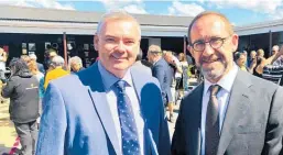  ?? Photo / Supplied ?? Andrew Little and Scott Simpson at Wharekawa Marae.