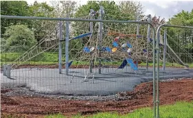 ?? PIC: PAUL GILLIS ?? New play equipment being installed at Newtown Park