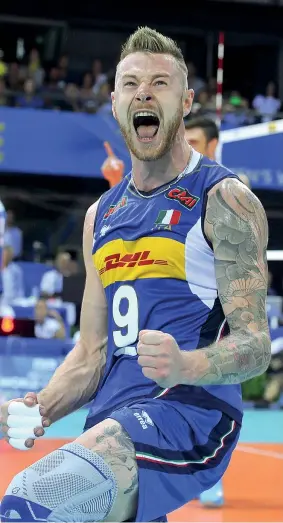  ?? (Lapresse) ?? Zar Ivan Zaytsev, 29 anni, opposto: uno dei punti di forza della Nazionale di Blengini