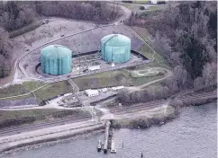  ?? — THE CANADIAN PRESS FILES ?? The site of Trans Mountain Expansion Project Westeridge loading dock in Burnaby has raised questions about how a spill would affect the ocean.