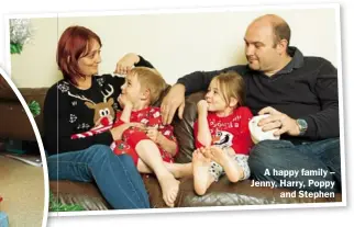  ??  ?? A happy family – Jenny, Harry, Poppy and Stephen