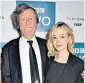  ??  ?? Sir David Hare and the star of Collateral, Carey Mulligan