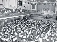  ??  ?? Pupils country dancing at the venue in 1987