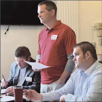  ?? ?? The BNI Leadership team is Chris Ewald, Ryan Place and Tyler Copeland