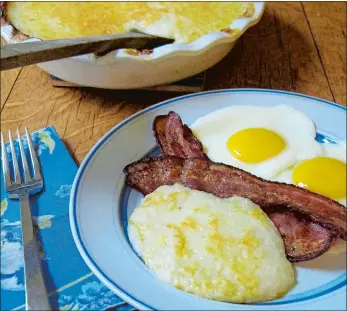  ?? SARA MOULTON VIA AP ?? Cheesy baked grits in New York. This dish is from a recipe by Sara Moulton.