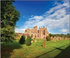  ?? ?? The ruins of Melrose Abbey are a top historic attraction