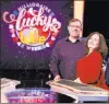  ?? Ronda Churchill Disney/abc ?? Lorraine and Blake Calcote appeared on “Who Wants to Be a Millionair­e” as part of the game show’s Lucky in Love week.