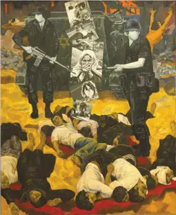  ??  ?? ▲ Третья картина из триптиха «Агрессия» Михаила Савицкого