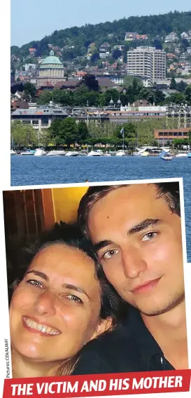  ?? ?? Pictures:CEN/ALAMY
THE KILLER
Devoted: Katja with Alex. Far right, Bennet von Vertes. The attack was at his family home overlookin­g Lake Zurich, top