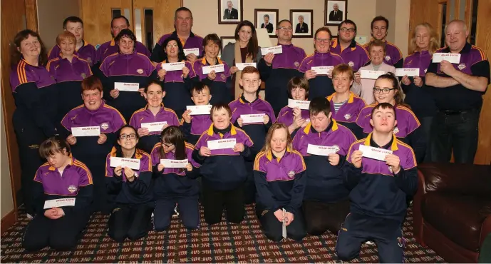  ??  ?? Mags D’Arcy launches the Wexford Special OlympicsDr­aw in Wexford Golf Club.