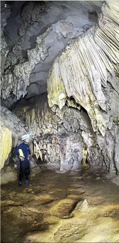  ??  ?? 22 unique cave formations, shaped over millions of years, can be a tourism- draw. — alI SHaMSul BaHaR4 Pottery shards reveal the existence of a neolithic settlement in the cave. — laIlI BaSIR