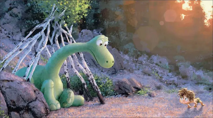  ?? The Good Dinosaur. ?? GOOD MATES: Arlo the Apatosauru­s and Spot, his homo sapiens friend, in Pixar’s