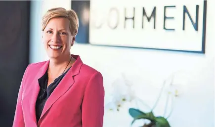  ?? THE DOHMEN CO. ?? Cynthia LaConte, CEO and president of The Dohmen Co., at its headquarte­rs in downtown Milwaukee.