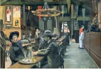  ??  ?? Le Café de Montmartre (1890), de S. Rusiñol. À la fin du xixe siècle, le coeur artistique de Paris bat dans les cafés de la butte.