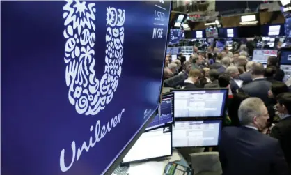  ??  ?? Unilever announced better-than-expected quarterly sales on home products. Photograph: Richard Drew/AP