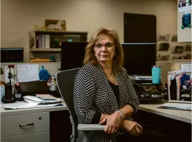 ?? NIC ANTAYA FOR THE BOSTON GLOBE ?? Sheryl Guy, clerk in Antrim County, Mich., is retiring at the end of her term.