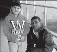  ?? Submitted photo ?? Westlake (La.) High School tight end Jacory Washington (right) says he learned a lot from the time he spent with 10-year-old Brennan Daigle, who died in 2011 from a rare form of cancer. “He taught me so much,” Washington said. “I’m grateful I had a...