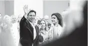  ?? JOSEPH CRESS USA TODAY NETWORK ?? As the No. 2 challenger for the GOP nomination, Florida Gov. Ron DeSantis, campaignin­g with his wife Casey in Iowa, is becoming a target for comedians and impression­ists.