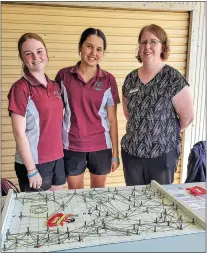  ?? ?? Ava Hosking, Elke Bishop and Louisa Armstrong from Dubbo Christian School