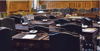  ??  ?? L’intérieur de l’Assemblée législativ­e du Nouveau-Brunswick. - Archives