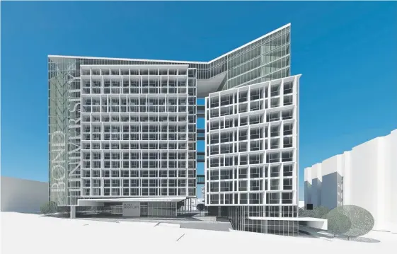  ??  ?? An artist’s impression of the proposed Bond University developmen­t at Varsity Lakes.