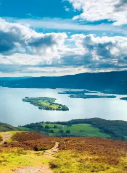  ??  ?? WOW MOMENT Looking down on Loch Lomond from Conic Hill; the Way’s first big encounter with scenic wonder.