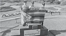  ??  ?? Bulawayo Riders (from left) Liam Nel, Kai Wilmans and Michelle Knott