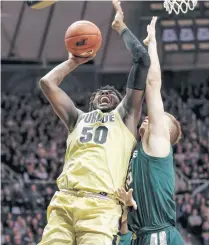  ?? MICHAEL HICKEY/GETTY ?? Trevion Williams averaged 15.5 points and 9.1 rebounds per game last season for the Boilermake­rs.