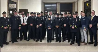  ?? COURTESY PHOTO ?? Upper Darby police officers were recognized Wednesday night for their actions on Feb. 7 at 58 Lewis Ave. in East Lansdowne during the active gunfire and house fire tragedy.