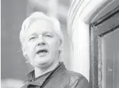  ?? DOMINIC LIPINSKI/PA WIRE ?? Julian Assange’s partner has asked President Trump to grant Assange a pardon.
