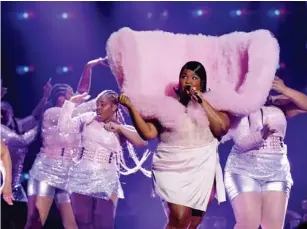  ?? PA) ?? Lizzo performing at the Brit Awards last month(