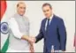  ?? FILE ?? Defence minister Rajnath Singh met his French counterpar­t Sebastien Lecornu on November 28.