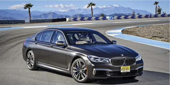  ?? BMW ?? The 2018 BMW M760Li makes 600 horsepower and 590 pound-feet of torque, and standard xDrive all-wheel drive helps launch it to to 100 km/h in 3.7 seconds despite its size.