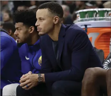  ?? ERIC GAY — THE ASSOCIATED PRESS ?? With Stephen Curry out of the lineup, the Warriors have struggled with their shooting and tempo.