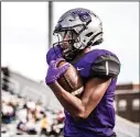  ?? (Photo courtesy University of Central Arkansas) ?? Sophomore wide receiver Tyler Hudson’s two first-quarter touchdown receptions in Central Arkansas’ 5210 victory over Missouri Western on Saturday helped the Bears take a lead into the second half for the first time this season.