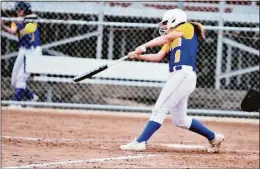  ?? Submitted ?? Newtown’s Bri Pellicone drove in five runs and scored four times in Newtown’s two games this past week. She homered, tripled and doubled. She now has four home runs and is hitting .451.