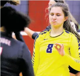  ?? Jerry Baker / For the Chronicle ?? Oak Ridge junior libero Raigen Cianciulli and the War Eagles face Fort Bend Austin in the UIL Class 6A State Tournament semifinals Friday.