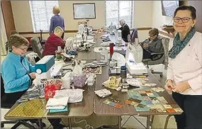  ?? Submitted photo ?? Work areas were set up by each attendee so they could perform the magic of quilting at the very first three-day quilt retreat in Bella Vista.