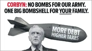  ??  ?? Poster highlighti­ng Labour spending plans which David Davis will unveil today