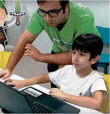  ?? Divulgação ?? João Paulo Guerra Barrera, 6, na escola de programaçã­o