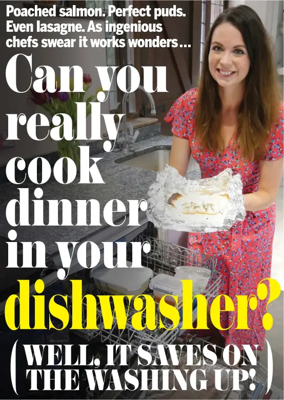  ??  ?? Dishing up: Sarah Rainey and her unconventi­onal cooker