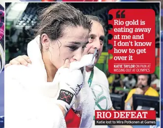  ??  ?? RIO DEFEAT Katie lost to Mira Potkonen at Games