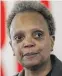  ??  ?? Mayor Lori Lightfoot